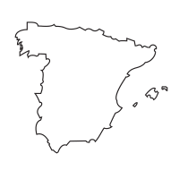 Oceans, seas, river, bays, and canals atlantic ocean, bay of biscay, and mediterranean sea. Spain Map Icons Download Free Vector Icons Noun Project