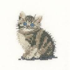 150 wide x 200 high colors used: Tabby Kitten Cross Stitch Kit By Heritage Crafts The Happy Cross Stitcher