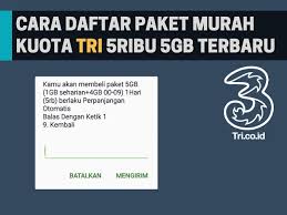 Paket yang tersedia juga cukup menarik, kita tinggal menyesuaikannya sesuai kebutuhan. Cara Daftar Paket 3 Tri 5gb 5rb Terbaru 2020 Mediababe Net