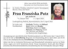 Als „oma putz warb sie jahrelang für ein großes möbelhaus, bis sie vergangenes jahr in pension ging. Traueranzeige Familienanzeigen Todesanzeigen Idowa Markt