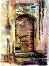 الوان مائية على ورق كانسون للفنان التشكيلي ثامر الهيتي art painting