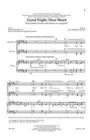 Good Night Dear Heart Sheet Music by Dan Forrest (SKU: 08764864)