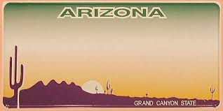 Arizona Nummernschild Nachbildung Mit Eigenem Text Nummernschild Kfz Kennzeichen Schild Online