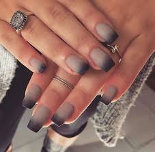 Black And Red Ombre Nails Matte Grey Black Matte Ombre Nail Polish Large Diamond Ring Cool Nail Designs Silver Rings In 2020 Ombre Nail Designs Black Ombre Nails Short Nail Designs