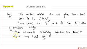 Borax Or Microcosmic Salt Can Be Used To Identify Coloured Cations.