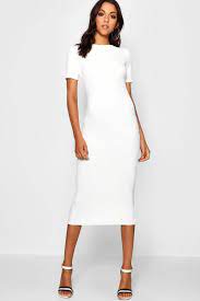 Shop for trendy fashion style spring dresses 2020 for women online at zaful. Tall Short Sleeve Tailored Midi Dress Boohoo Canada White Professional Dress Professional Dresses Midi Dress