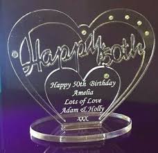 personalised 50th birthday gift heart