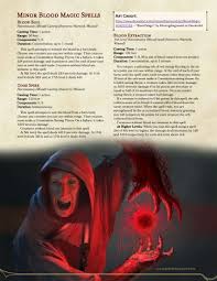 Blood Magic In 3 New Spells Blood Boil Gore Spike Blood Extraction 2 Cantrips And A 3rd Level Spell To Slake Your Thirst Unearthedarcana