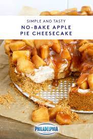 No Bake Apple Pie Cheesecake Recipe Thanksgiving Food Desserts Yummy Desserts Sweets Thanksgiving Desserts