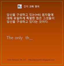 영어책 읽는 남자 J English 영어표현 27 유일하게 특별한 점은 Th Makes You Is 영어 책 영어 공부