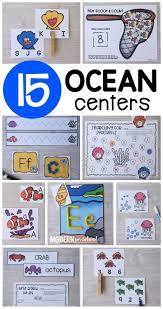 Ocean Literacy Math Centers Modern Preschool Ocean Theme Preschool Ocean Activities Ocean Animals Preschool