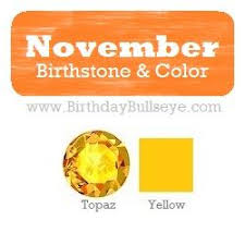 November Birthstone Color Yellow Coordinating With Both