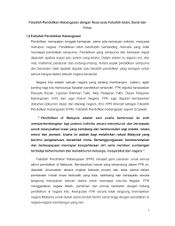 Pendidikan di malaysia adalah suatu usaha berterusan ke arah memperkembangkan lagi potensi individu secara menyeluruh dan bersepadu untuk mewujudkan insan yang harmonis dan seimbang. 2
