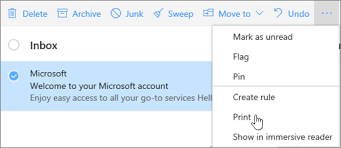 Jul 20, 2016 · you can easily print a photo by opening it and using the share button — share it to email, bluetooth, or a manufacturer's printer app you have installed on your phone. Print Email Messages Attachments And Calendars In Outlook Com Outlook