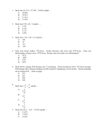Jika kita melihat judulnya maka kita akan langsung dapat memahami bahwa dalam latihan soal biologi ini akan di sajikan. Soal Try Out Uasbn Matematika