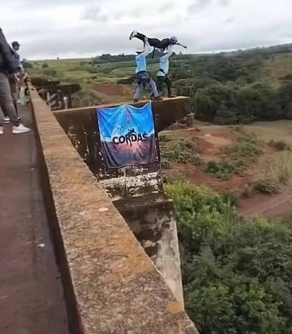 Rope jumping instructors threw the 21-year-old woman from a bridge in Brazil  without harnessing her to security equipment, leading to her death:  http://www.king5.com/article/news/nation-world/brazil-bridge-bungee-jumping- accident/507-6c94f232-0cd6-449e ...