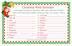 Christmas Word Scramble Free Printable Flanders Family Homelife