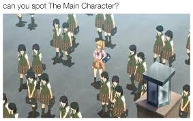 Can You Spot The Main Character Spot The Main Character Anime Anime Memes