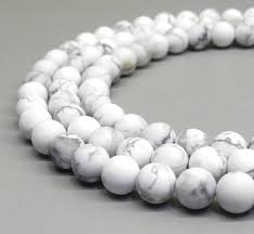 Natural White Howlite Beads 4mm 6mm 8mm 10mm 12mm Round Etsy White Beads Stone Beads Gemstone Beads