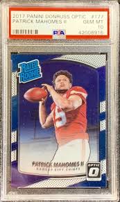 Buy from many sellers and get your cards all in one shipment! 2017 Donruss Optic 177 Patrick Mahomes Gem Mint Psa 10 Rookie Card Cards Trading Card Storage Football Cards