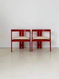 1950s Italian Tobia Scarpa Pigreco Red Stained Arm Chair Each From Home Union Of Brooklyn Ny Attic In 2020 Red Stain Vintage Furniture Furniture