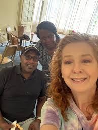 Volunteer for the 's monthly food drive