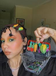 Upcycled green apple headphone covers