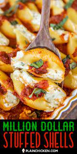 Million Dollar Stuffed Shells Stuffed Shells Recipe Jumbo Shell Recipes Baked Stuffed Shells