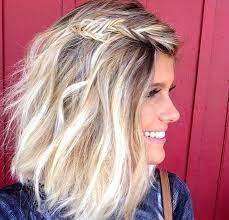 Fishbraid Long Bob Hair Medium Length Hair Styles Long Bob Hairstyles Braids For Medium Length Hair