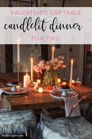 Valentine S Day Table Candlelit Dinner For Two Modern Glam Romantic Dinner Decoration Candlelit Dinner Romantic Dinner Setting