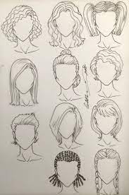 Female Hairstyles Hair Sketch Fashion Illustration Hair Hair Illustration