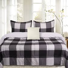 Check spelling or type a new query. Sweet Home Collection 4 Piece Buffalo Check Comforter Set Black And Grey On Sale Overstock 25493441