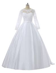 Find more cheap wedding dresses, such as plus size, lace, strapless designer ball gown wedding dresses. Simple Ball Gown Appliques Bodice Wedding Dresses With Long Sleeves Us 169 99 Buybuystyle Com