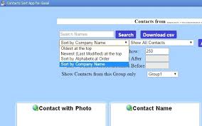 Is there a way to do it? Contacts Sort App Chrome Web Store