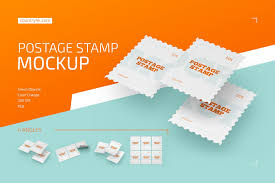 Postage Stamp Mockup Set Stationery Mockup Business Card Mock Up Postcard Mockup
