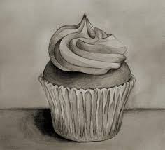Cupcake In Black And White Cupcake Drawing Pencil Drawings Art Drawings Sketches Pencil