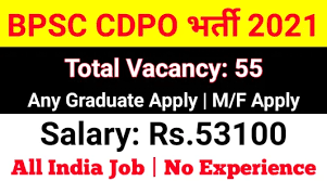 Date of online application for the post of assistant audit officer (bihar audit services) in audit directorate under finance dept., govt. Bpsc 55 Child Development Project Officer Cdpo Recruitment 2021
