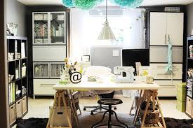 Ana white will show you how to make your own modern craft table! Sewing Room Ideas The Seasoned Homemaker