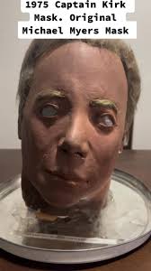 1975 Captain Kirk Mask. Straight from the same mold as the one that’s  depicted in the movie Halloween (1978)