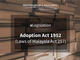 Adoption order means an adoption order made under this act; Adoption Act 1952 Laws Of Malaysia Act 257