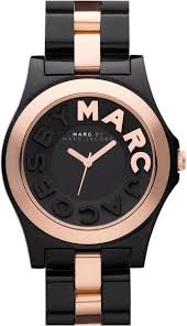 Black And Rose Gold Watch Womens Marc By Marc Jacobs Rivera Resin Bracelet Watch In Black Black Rose Gold Lyst Watches Women Marc Jacobs Marc Jacobs Watch Xoxo Watches Women