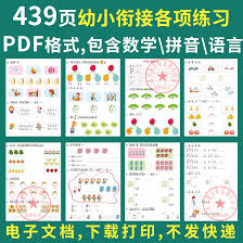 幼升小衔接一年级拼音语文言数学试卷练习题电子版每一日一练打印