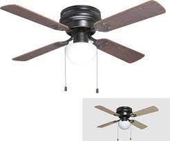 Shop hugger ceiling fans and flush mount ceiling fan perfect for adding style to small spaces! Oil Rubbed Bronze 42 Hugger Ceiling Fan With Light Kit Traditional Ceiling Fans By Door Corner Houzz
