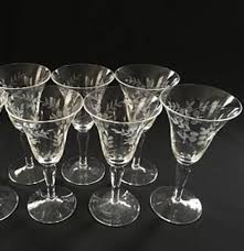 7 1/4 tall x 3 1/2 wide at rim, hold 8 oz excellent. 22 Victorian Etched Crystal Ideas Stemware Crystal Stemware Crystals