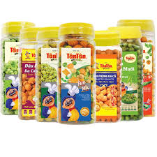 Hũ Các Loại Đậu Phộng, Đậu Hòa Lan Đủ Các Vị TÂN TÂN - Hũ từ 190gr đến 300gr (Ngon Giòn)