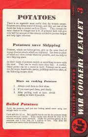 Recipes Past And Present Wartime Recipes Potatoes