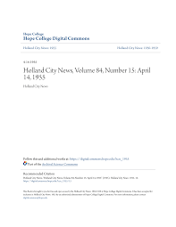 Holland City News, Volume 84, Number 15: April 14, 1955