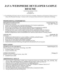 Java Developer Resume Job Resume Samples Resume Examples Sample Resume