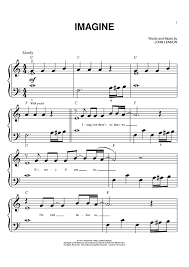 A resource of piano sheet music for beginners compiled from 8notes.com. Buy Imagine Sheet Music By John Lennon For Big Note Piano