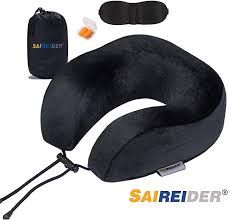 Amazonsmile Saireider Travel Neck Pillow For Airplane Sleeping 100 Memory Foam Adjustable Travel Pillows With St Neck Pillow Travel Travel Pillow Neck Pillow